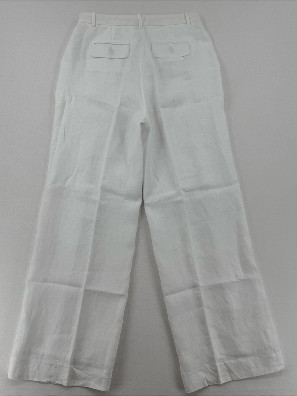 J. Crew Essential Wide Leg Linen Pants White Size 6 High Rise Summer Resort - Picture 5 of 16